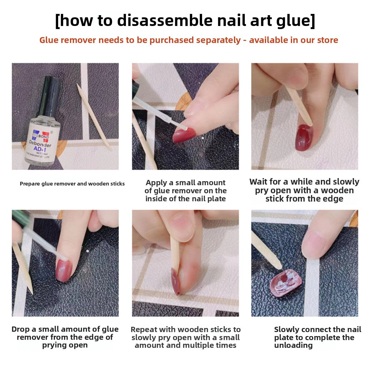 1004- Handmade press on nails fake nails removable