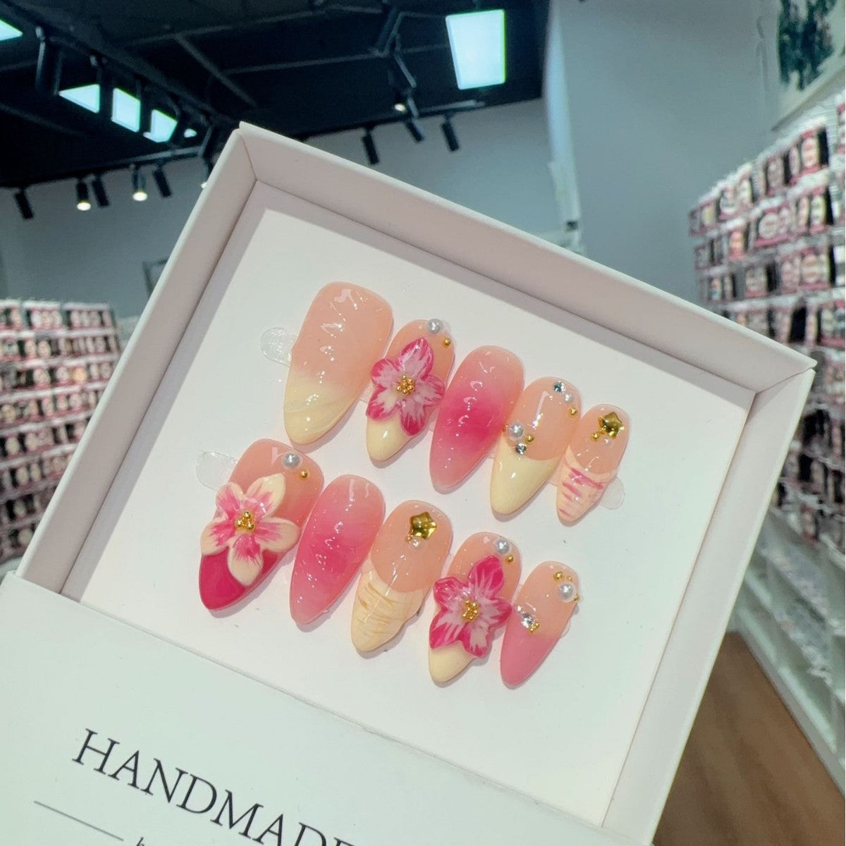 Elevate Your Look Instantly with Handcrafted Pink Press-On Nails